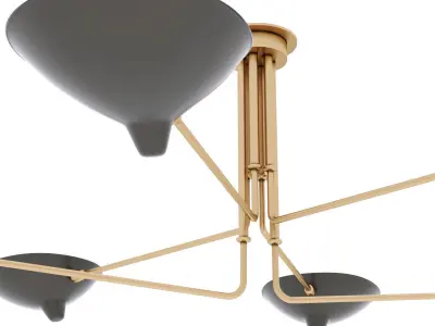Serge Mouille chandelie 6 arms 3D model