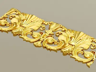 Molding decor 3d model  Low-poly 3D model