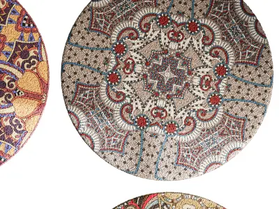 Round carpet 16 3D model