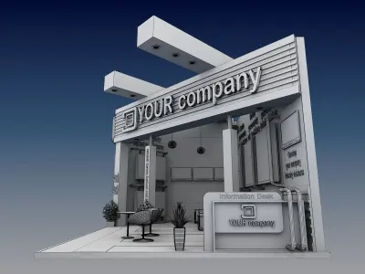 Booth Exhibition Stand a520c 3D model