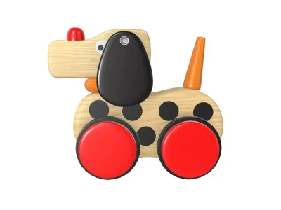 Dog wooden 3D model