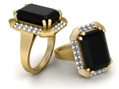 Wedding Diamond Ring 3d Printable Model 3D print model