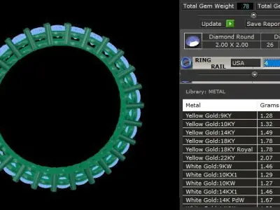Dainty Infinity Diamond band 2mm Size4 3D print model