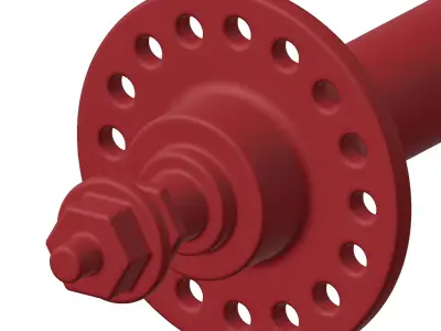 Plastic Bicycle Hub Axle Toy 3D model