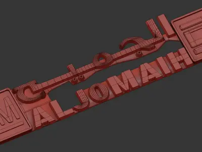 Saudi CarDealer Aljomaih Badge 3D model