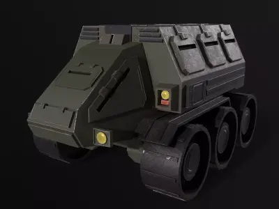 Troop Carrier PBR  Low-poly 3D model