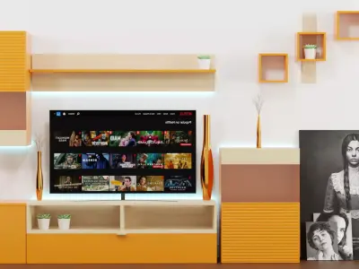 TV Shelf - Living Room 3D model