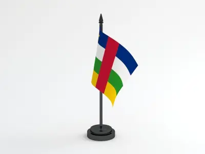 Table Flag Central African Republic 3D model