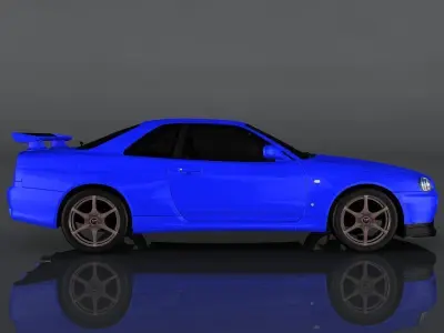 Nissan Skyline GT-R Low-poly 3D model