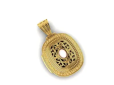 Solitaire Women Pendants 3dm STL OBJ FBX Render Details 3D print model 10