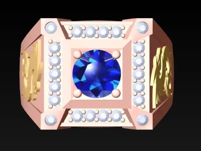 Dragon Ring - Mens Ring - N5269 3D print model