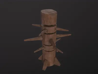 Wooden Dummy 3D Model Low-poly 3D model