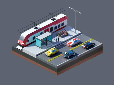 land 42A Low-poly 3D model