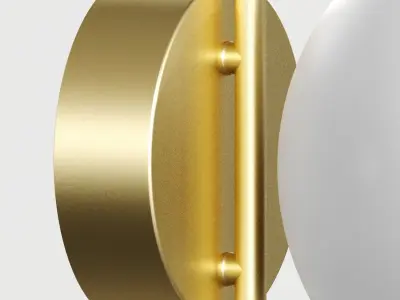 Modern brass and opal glass wall lamp Laredoute MORICIO 3D model