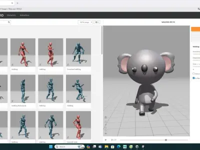 Stylized Koala Animated v001 Low-poly 3D model