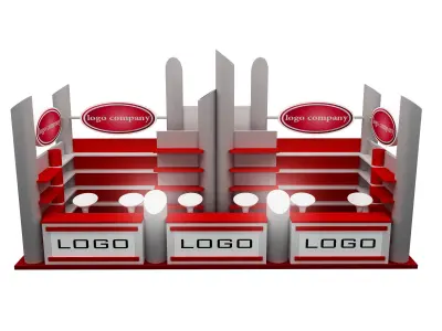  Booth Exhibition Stand a522a 3D model