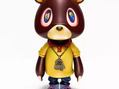  Dropout Graduation Kanye Bear Takashi Murakami toy 3D print model