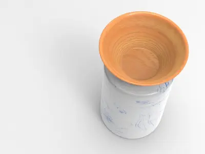 Bio Vase Low-poly 3D model