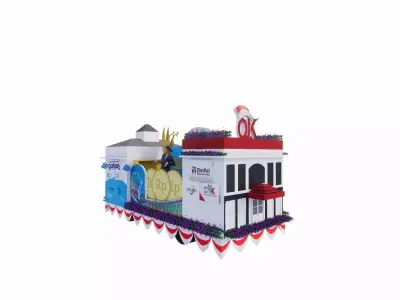 Parade Float Car Decorative Festival Vehicle 3D Model 3D print model