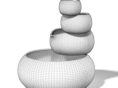Decorative Pots 3D Model 3D model