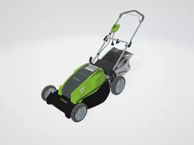 GreenWorks 13-Amp 21-Inch Corded Riding Mower Low-poly 3D model