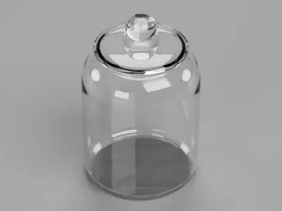 -Glass Jar- Low-poly 3D model