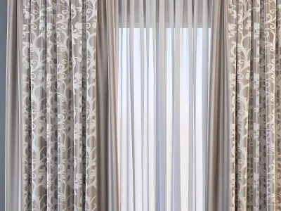 Set 71 Curtains 3D model