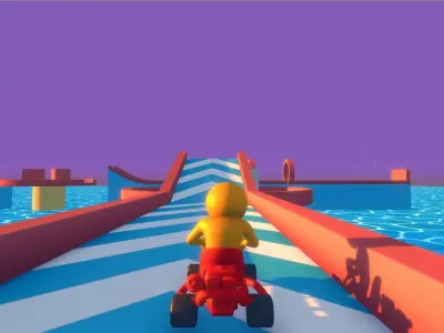 Stunt track Low-poly 3D model