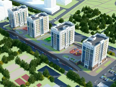 Residental Complex  3D model