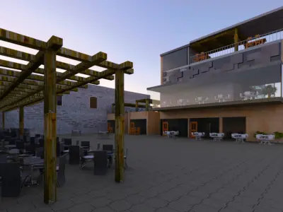 Revit Restaurant and Cafe 3D model