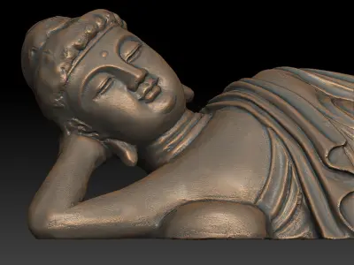 Print Ready 3D Model Lying Buddha statue 3D print model