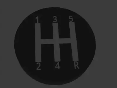 3D Printable Golfball-Style Gear Knob - 5-Speed Edition- 1-5-R  3D print model