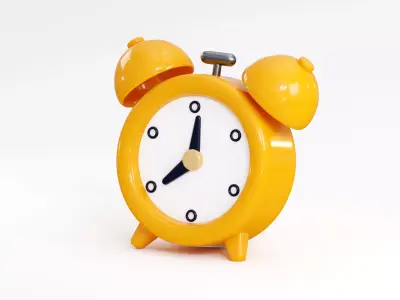 Alarm Clock Low-poly 3D model
