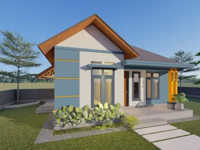 DESAIN RUMAH TINGGAL 3D model