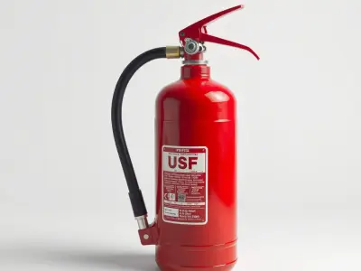 Fire Extinguisher D Model Pack with Adjustable Detail Levels Low-poly 3D model