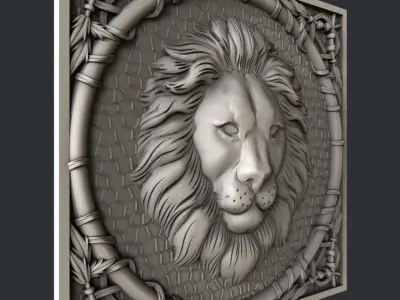 3d STL models for CNC lion 3D model purchase