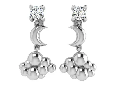 Moon Cloud Earring 4351 3D print model
