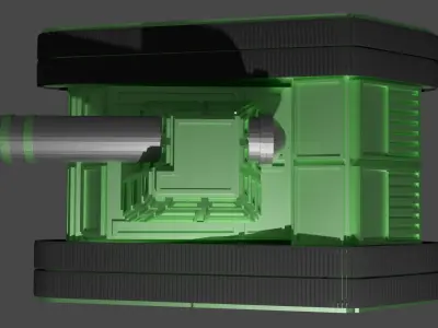 the goliath tank Low-poly 3D model