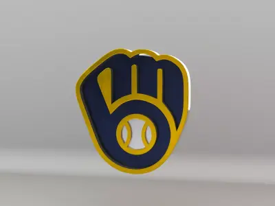MLB Milwaukee Brewers V2 Team Logo 3D model