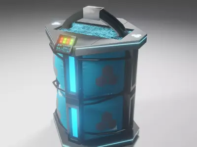 Sci-fi box Free low-poly 3D model purchase