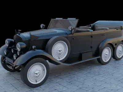 Mercedes G4 W31 Low-poly 3D model