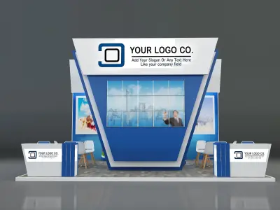  Booth Exhibition Stand a643 3D model