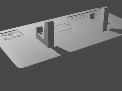 Zelda Game and Watch Stand for console - Triforce Logo 3D model