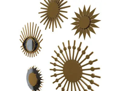 Peruvian Wall Mirrors Low-poly 3D model