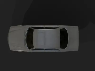 Game Ready Car old mercedes benz Low-poly 3D model