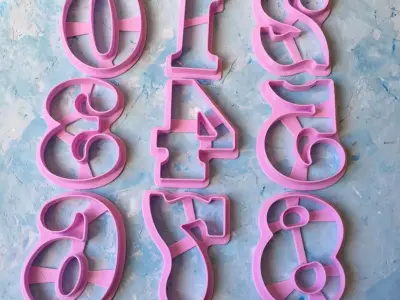 Set of numbers Cookie Cutter  3D print model
