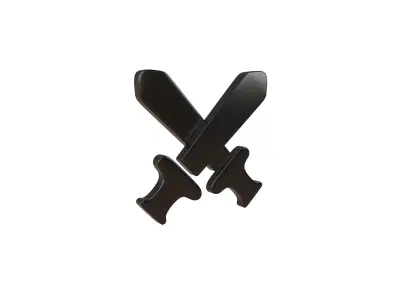 War Symbol v1 004 Low-poly 3D model