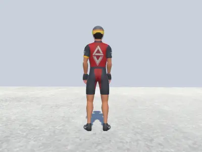 Cyclist avatar 6 male Low-poly 3D model