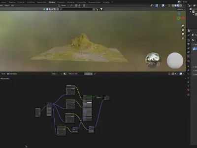 Aerial Grassy and Rocky Mountain 1 Free 3D model