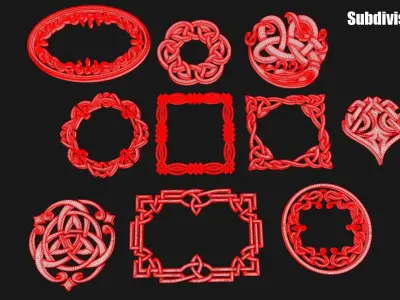 Celtic ornament 3D model
